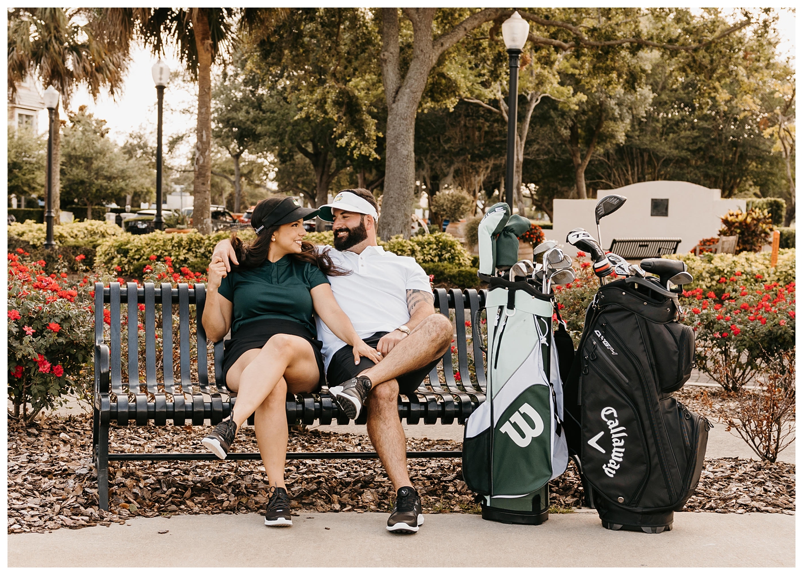 Golf engagement photos