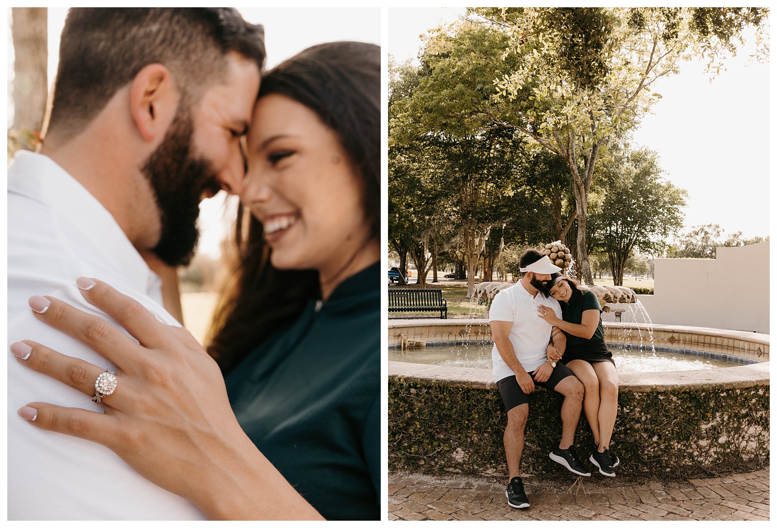 Golf engagement photos