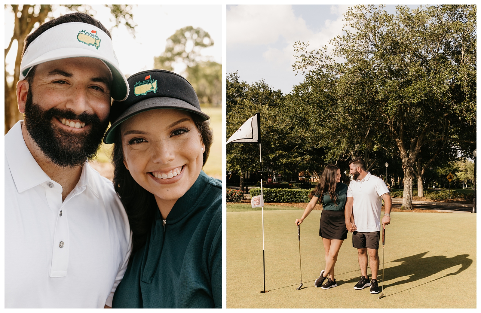 Golf engagement photos