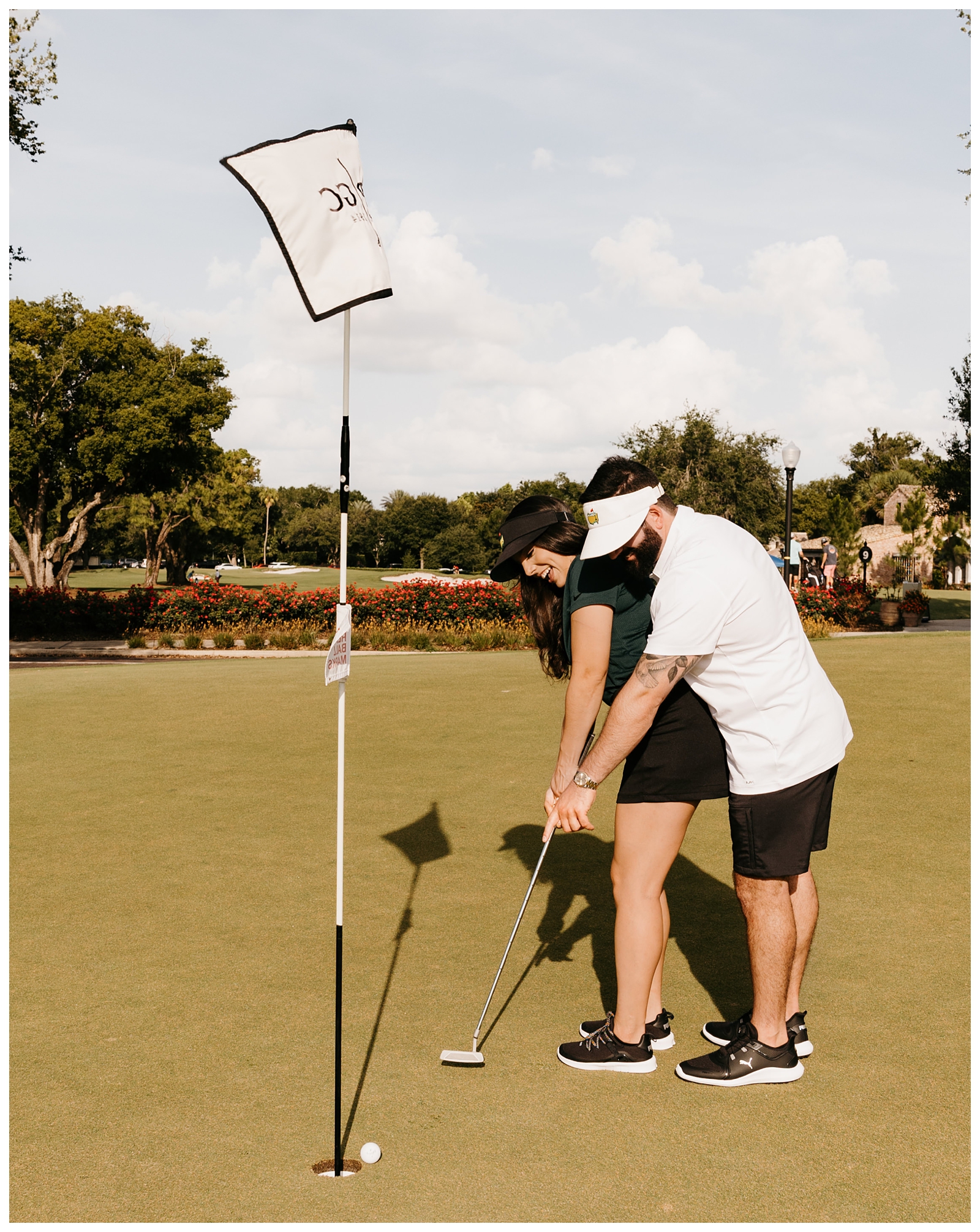 Golf engagement photos