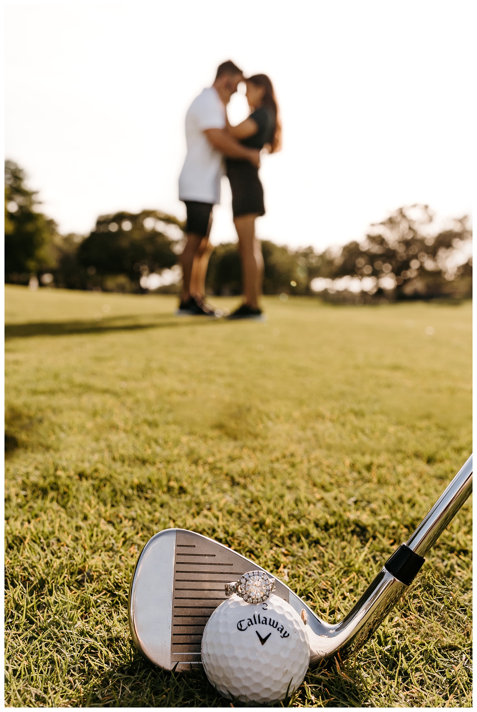 Golf engagement photos