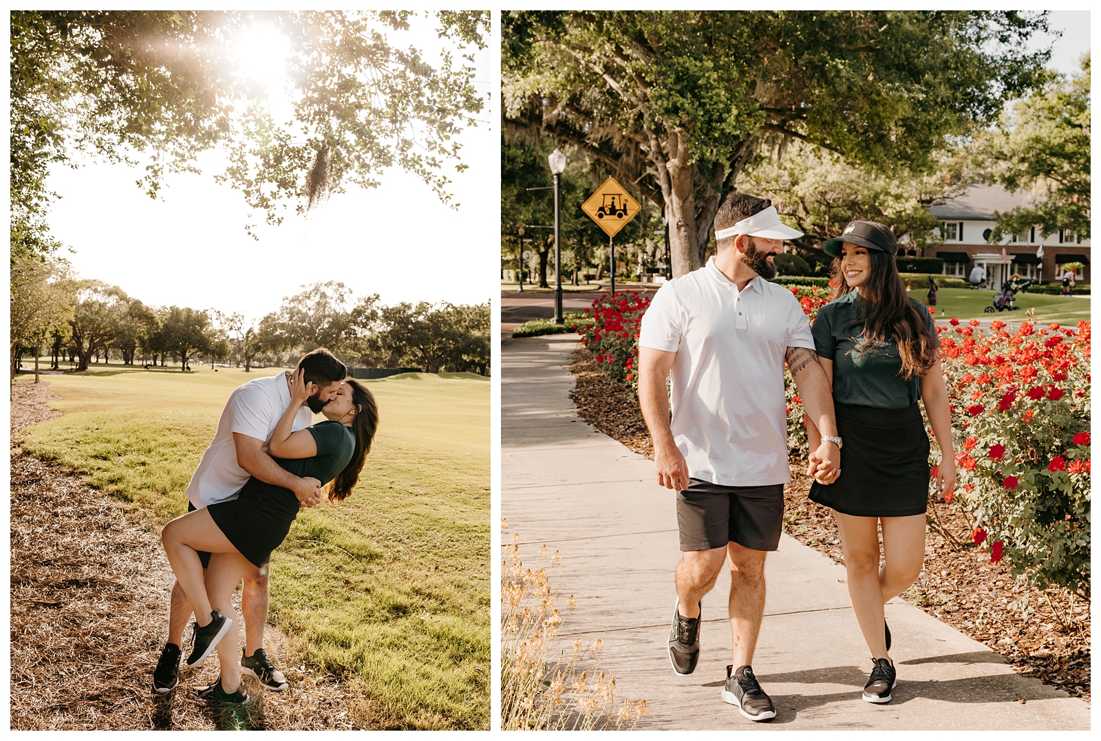 Golf engagement photos