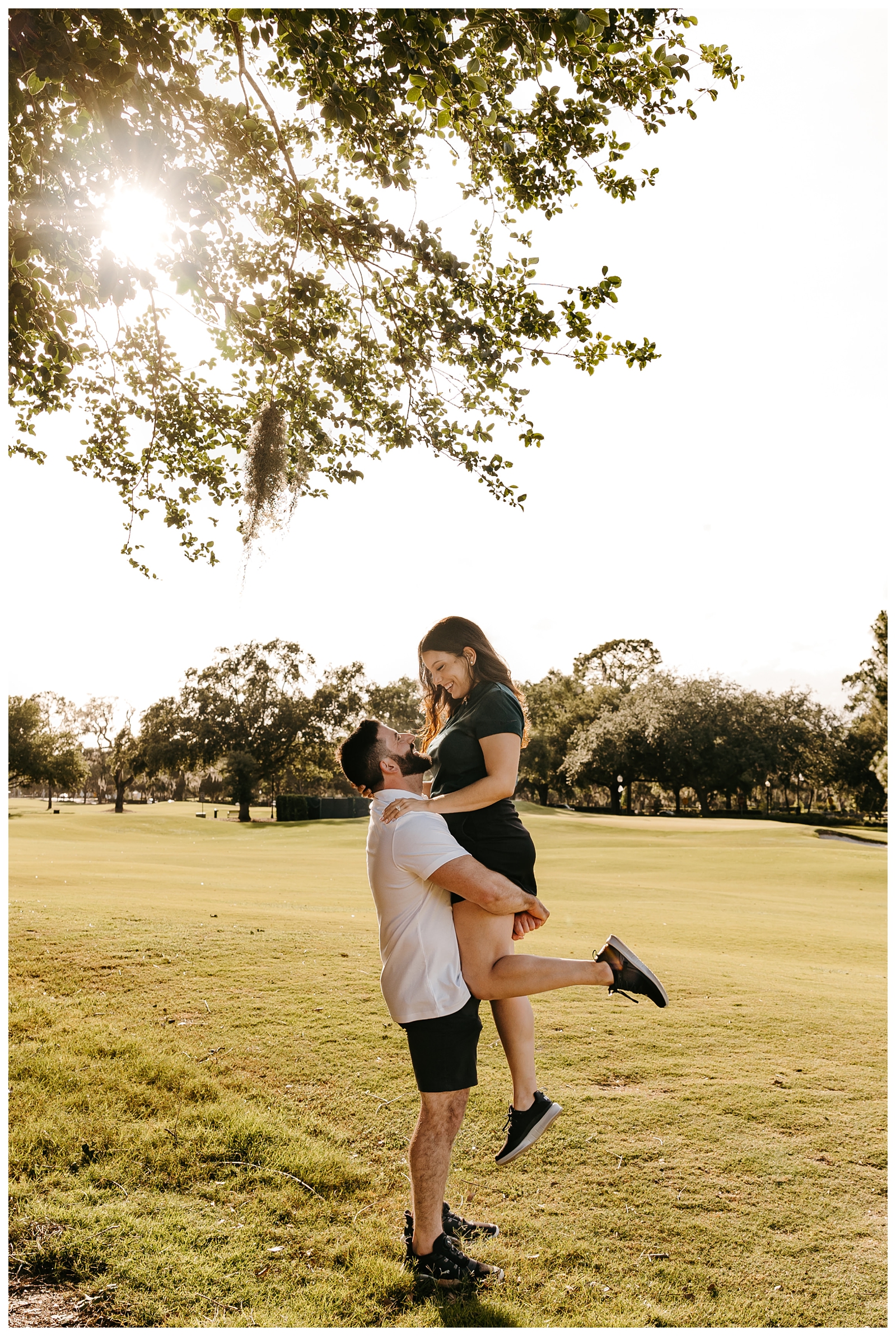 Golf engagement photos